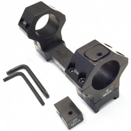Montura APEL Táctica Black-line 20 MOA para Picatinny - 34mm.