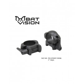 Anillas BAT VISION 1" desmontables carril Weaver - Bajas