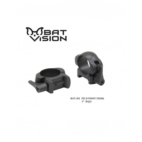 Anillas BAT VISION 1" desmontables carril Weaver - Bajas