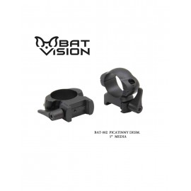 Anillas BAT VISION 1" desmontables carril Weaver - Medias