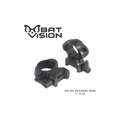 Anillas BAT VISION 1" desmontables carril Weaver - Altas