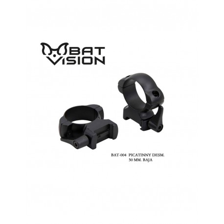 Anillas BAT VISION 30mm desmontables carril Weaver - Bajas