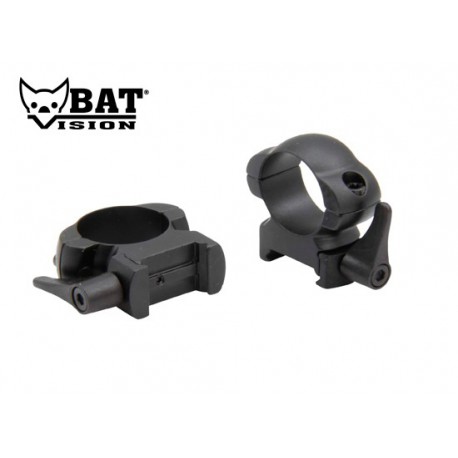 Anillas Reforzadas Weaver/Picatinny Bat Vision 30 mm 4 Tornillos Bajas