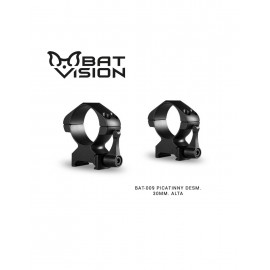Anillas Reforzadas Weaver/Picatinny Bat Vision 30 mm 4 Tornillos Altas