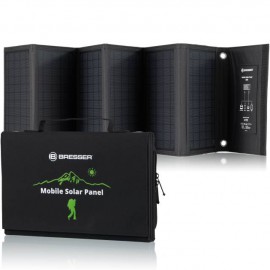 CARGADOR SOLAR MÓVIL BRESSER de 40 vatios con salida USB y DC