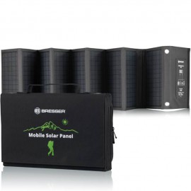 CARGADOR SOLAR MÓVIL BRESSER de 60 vatios con salida USB y CC