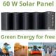CARGADOR SOLAR MÓVIL BRESSER de 60 vatios con salida USB y CC