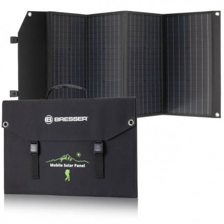 CARGADOR SOLAR MOVIL BRESSER de 120 vatios con salida USB y DC
