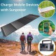 CARGADOR SOLAR MOVIL BRESSER de 120 vatios con salida USB y DC