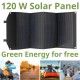 CARGADOR SOLAR MOVIL BRESSER de 120 vatios con salida USB y DC