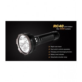 Linterna Led Fénix Rc40 6000 Lumens Y 6 Modos Recargable Corriente Y Coche