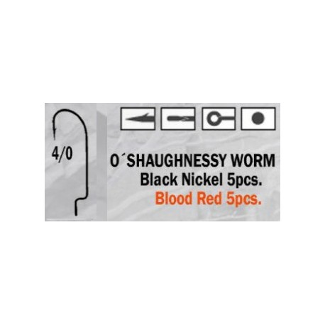 Anzuelo recto O'Shaughnessy Worm 4/0